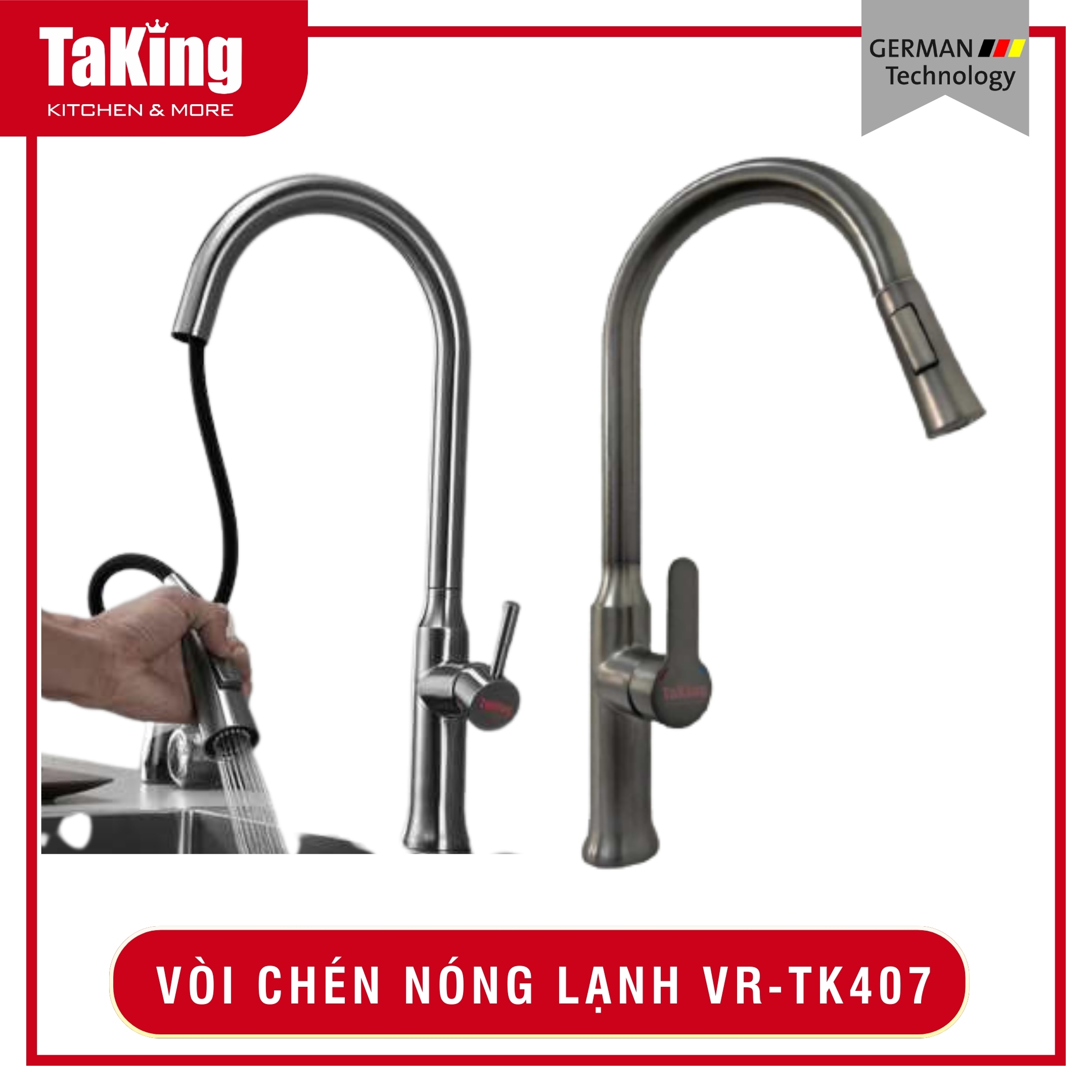 Tất cẩ sản phẩm của TaKing đều được nhập khẩu nguyên chiếc theo tiêu chuẩn Châu Âu, đa dạng, chất liệu, kích thước và thiết kế giúp bạn yên tâm trong lựa chọn để tối ưu không gian sống. Bảo hành hoen rỉ đối với inox SUS304 vĩnh viễn.